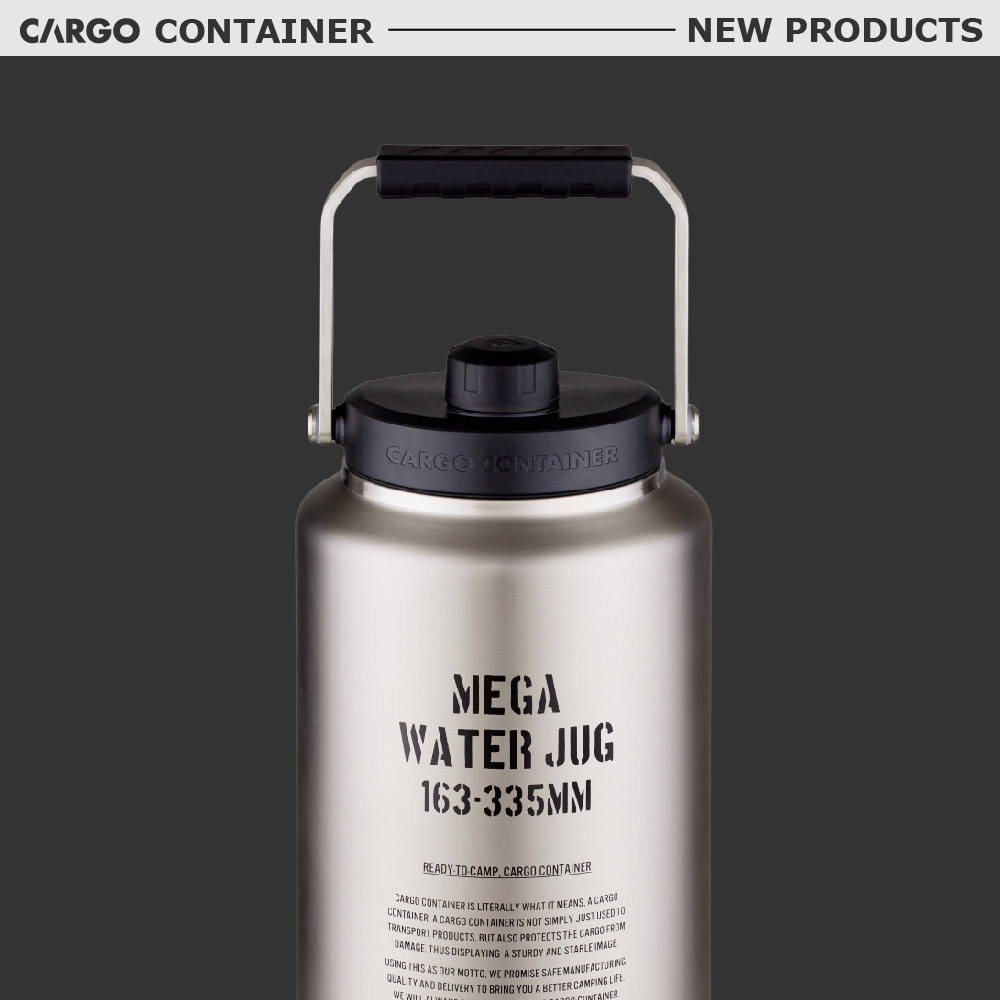 CARGO 工業風不鏽鋼3.8L手提水壺(銀色)